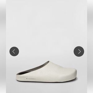 Marni Men’s FUSSBETT SABOT LOAFERS - WHITE